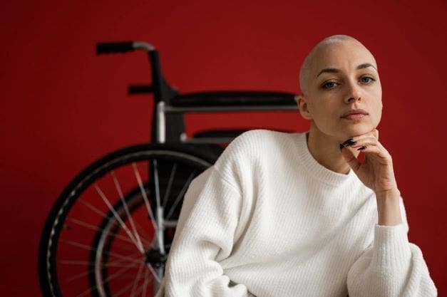 Disabilities in Israel - woman with cancer